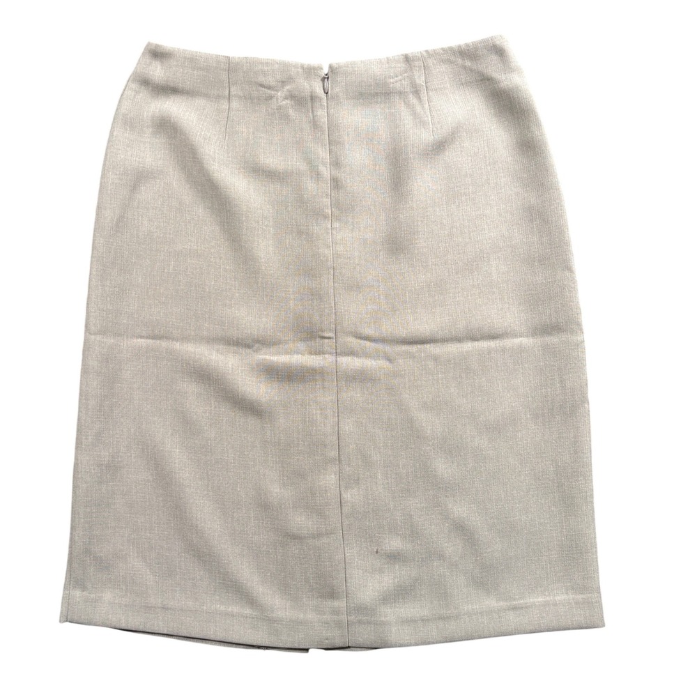 New York & Company Pencil Skirt Women 8 Beige Old Money Quiet Luxury Office Core